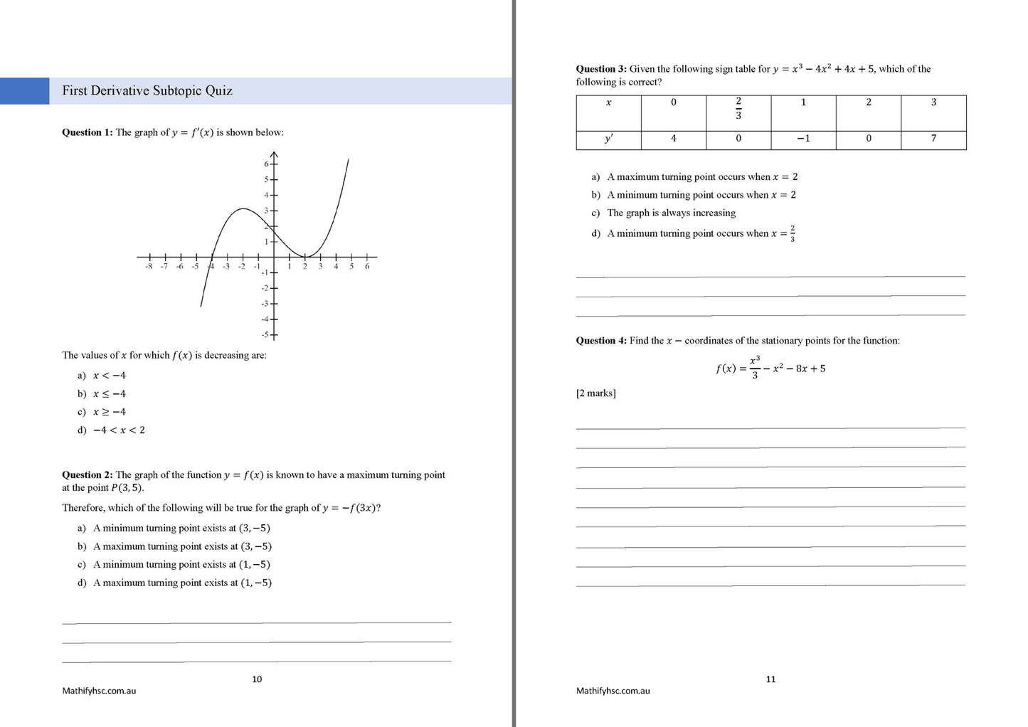 Year 12 Differentiation Workbooks Set