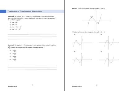 Year 12 Functions Workbooks Set