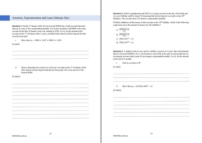 Financial Mathematics Workbooks Set