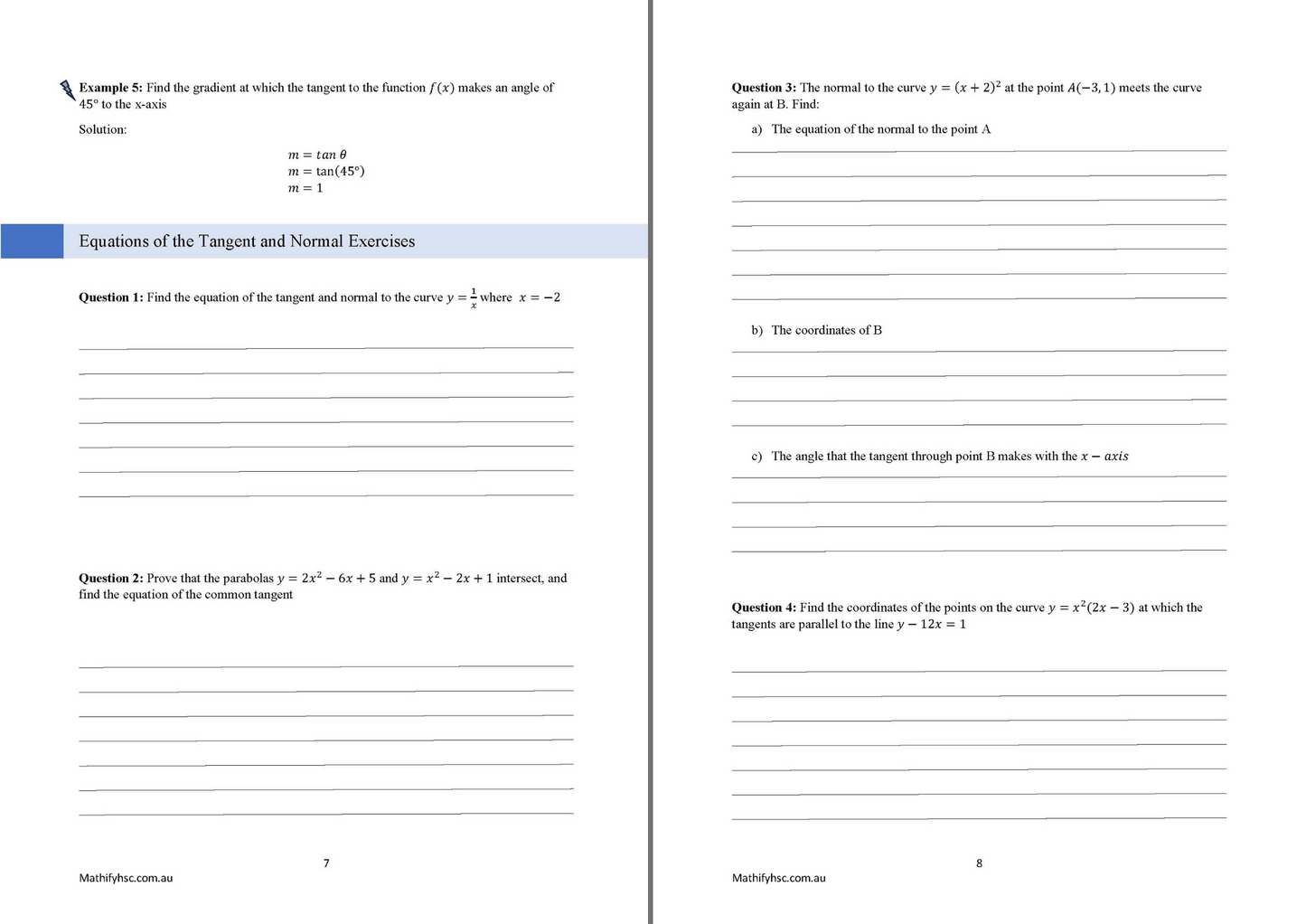 Year 11 Differentiation Workbooks Set