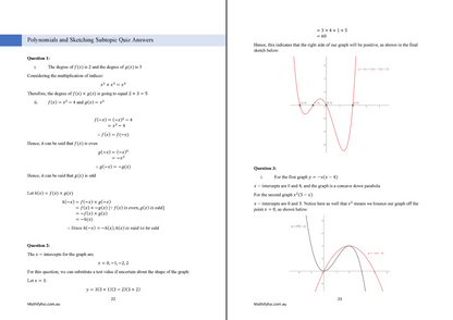 Year 11 Functions Workbooks Set