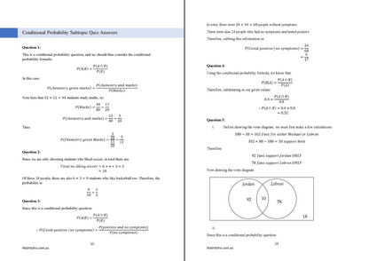 Year 11 Probability & Statistical Analysis Workbooks Set