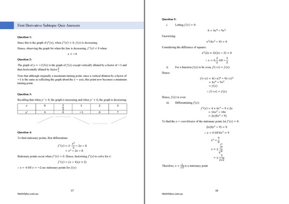 Year 12 Differentiation Workbooks Set