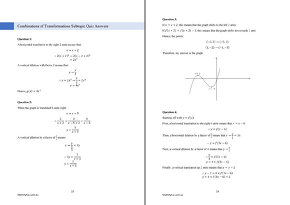 Year 12 Functions Workbooks Set