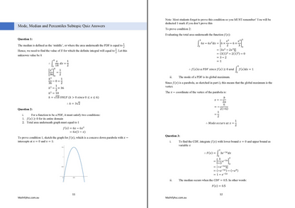 Year 12 Statistical Analysis Workbooks Set